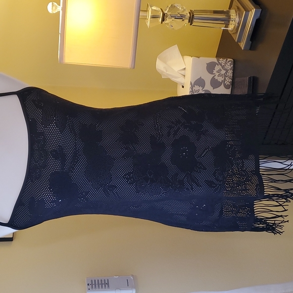 LADIES SWIMSUIT, LA BLANCA, TWO PIECE, SIZE 8, BLACK W/COVERUP DRESS - Picture 12 of 12